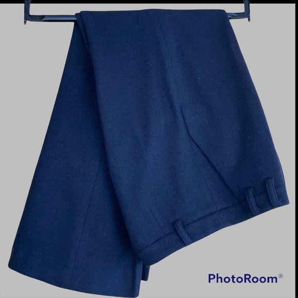 WALTER Wool Blend Straight Leg Dress Pants In Blue Size 2 - Picture 4 of 6